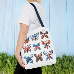 Colorful Butterflies Aop Tote Bag Vibrant Style Dipaliz - Bags