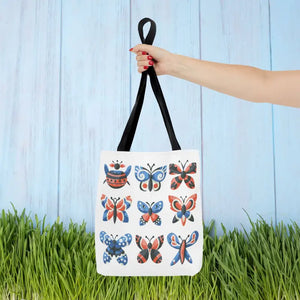 Colorful Butterflies Aop Tote Bag Vibrant Style Dipaliz - 13’’ × / Black - Bags