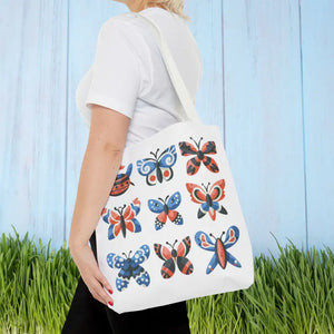 Colorful Butterflies Aop Tote Bag Vibrant Style Dipaliz - Bags
