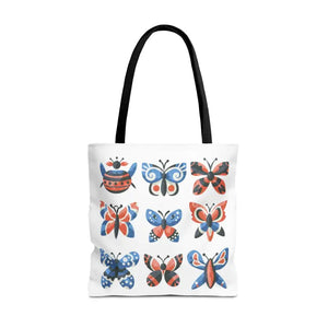 Colorful Butterflies Aop Tote Bag Vibrant Style Dipaliz - 18’’ × / Black - Bags