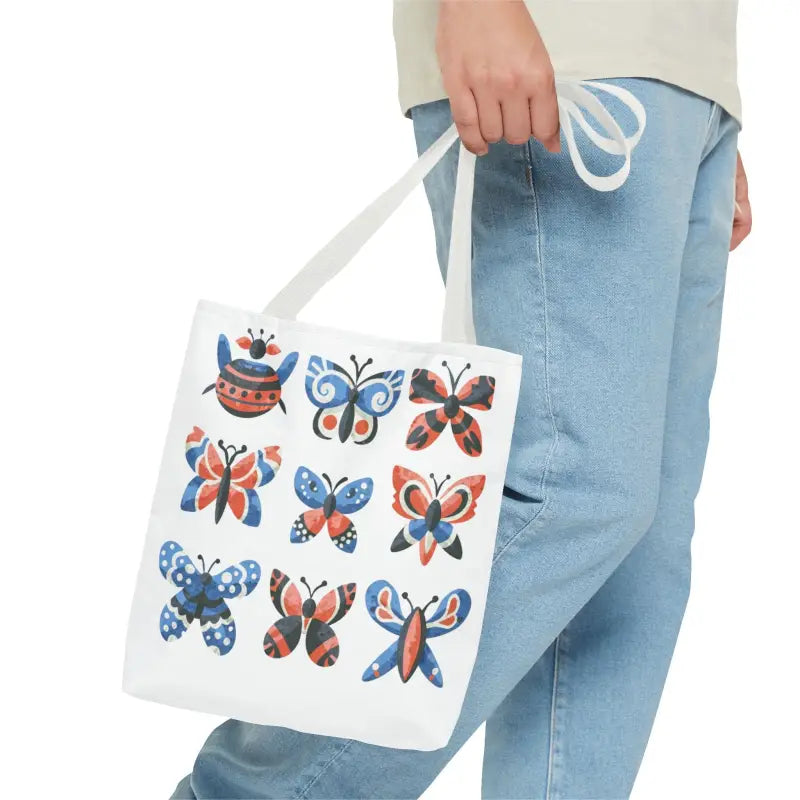 Colorful Butterflies Aop Tote Bag - Stylish and Versatile - Bags