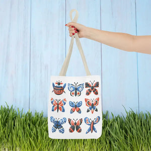 Colorful Butterflies Aop Tote Bag Vibrant Style Dipaliz - Bags