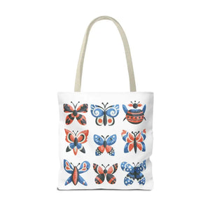 Colorful Butterflies Aop Tote Bag Vibrant Style Dipaliz - Bags