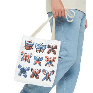 Colorful Butterflies Aop Tote Bag Vibrant Style Dipaliz - Bags