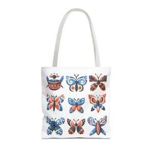 Colorful Butterflies Aop Tote Bag Vibrant Style Dipaliz - 16’’ × / White - Bags