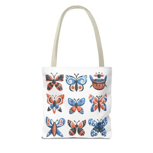 Colorful Butterflies Aop Tote Bag Vibrant Style Dipaliz - Bags