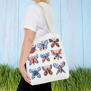 Colorful Butterflies Aop Tote Bag Vibrant Style Dipaliz - Bags