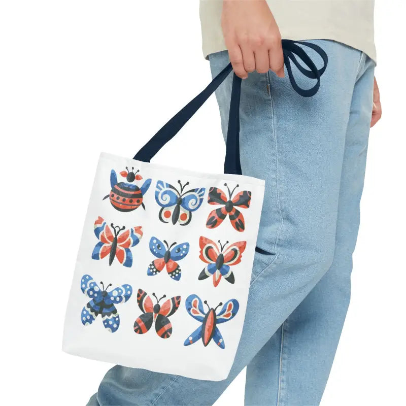 Colorful Butterflies Aop Tote Bag - Stylish and Versatile - Bags