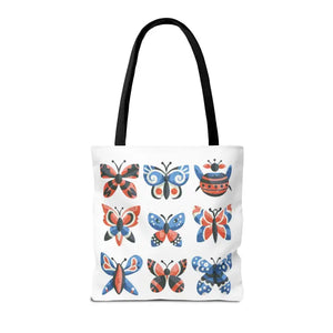Colorful Butterflies Aop Tote Bag Vibrant Style Dipaliz - Bags