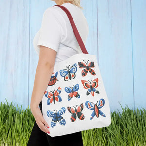 Colorful Butterflies Aop Tote Bag Vibrant Style Dipaliz - Bags