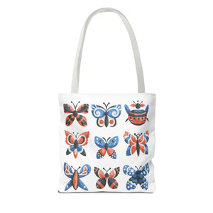 Colorful Butterflies Aop Tote Bag Vibrant Style Dipaliz - Bags