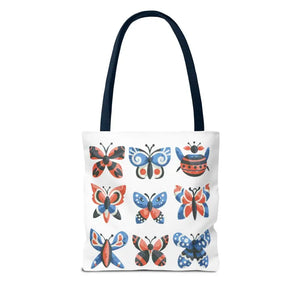 Colorful Butterflies Aop Tote Bag Vibrant Style Dipaliz - Bags