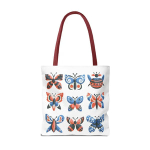 Colorful Butterflies Aop Tote Bag Vibrant Style Dipaliz - Bags