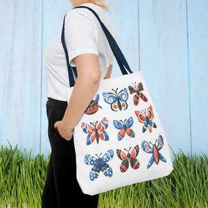 Colorful Butterflies Aop Tote Bag Vibrant Style Dipaliz - Bags
