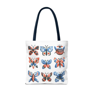 Colorful Butterflies Aop Tote Bag Vibrant Style Dipaliz - Bags