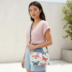 Colorful Butterflies Bag – Faux Leather Crossbody - Dipaliz - Cross Body Bags