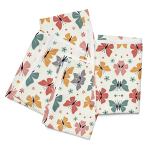 Cloth Napkin Set Colorful Butterflies Soft Fabric - Dipaliz - Napkins