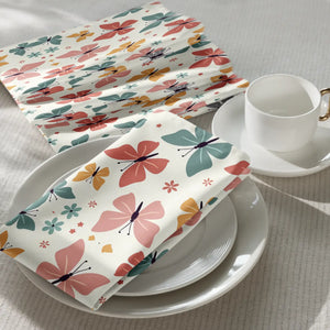 Colorful Butterflies Cloth Napkin Set - Soft Fabric - Dipaliz - Napkins