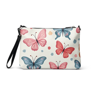 Colorful Butterflies Bag Premium Faux Leather Crossbody - Dipaliz - Cross Body Bags