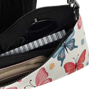 Colorful Butterflies Bag Premium Faux Leather Purse - Dipaliz - Cross Body Bags