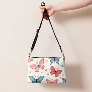 Colorful Butterflies Bag Premium Faux Leather Purse - Dipaliz - Cross Body Bags