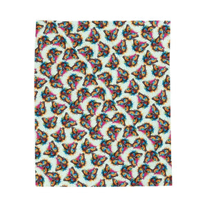 Velveteen Plush Blanket Colorful Butterflies Soft Comfort Dipaliz - 50’’ × 60’’ - Blankets