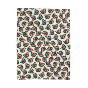 Velveteen Plush Blanket Colorful Butterflies Soft Comfort Dipaliz - Blankets