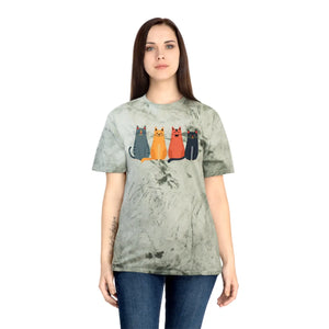 Whimsical Fun Cat Tee - Colorful Casual Everyday - Dipaliz - T-shirts - s
