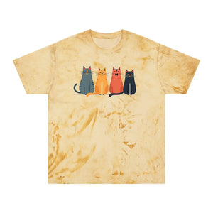 Whimsical Fun Cat Tee - Colorful Casual Everyday - Dipaliz - T-shirts - s