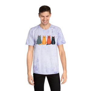 Whimsical Fun Cat Tee - Colorful Casual Everyday - Dipaliz - T-shirts - s