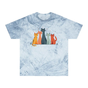 Colorful Cat Lovers Unisex T-shirt - Unique Color Blast - Dipaliz - T-shirts - s