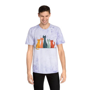 Colorful Cat Lovers Unisex T-shirt - Unique Color Blast - Dipaliz - T-shirts