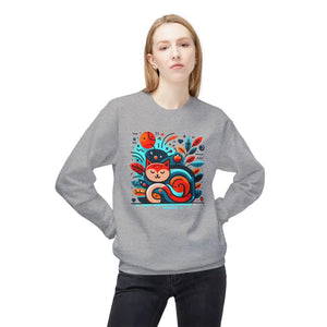 Colorful Cat Softstyle Fleece Sweatshirt - Dipaliz - Sweatshirts