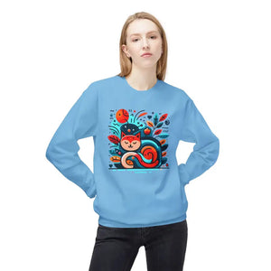 Colorful Cat Softstyle Fleece Sweatshirt - Vibrant Comfort - Dipaliz - Sweatshirts