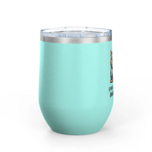 Colorful Cat Wine Tumbler - 12oz Insulated Stainless Steel - Dipaliz - Tumblers