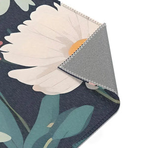 Area Rugs - Polyester Chenille Vibrant Flowers - Dipaliz