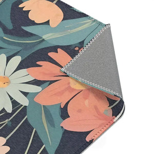 Area Rugs - Polyester Chenille Vibrant Flowers - Dipaliz