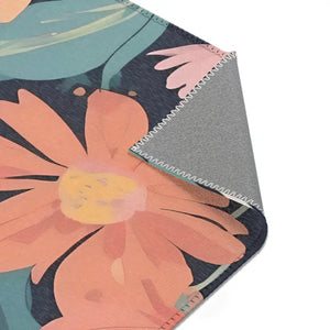 Area Rugs - Polyester Chenille Vibrant Flowers - Dipaliz