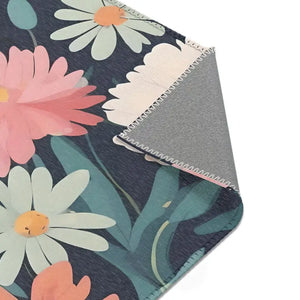 Area Rugs - Polyester Chenille Vibrant Flowers - Dipaliz