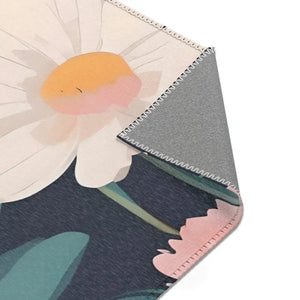 Area Rugs - Polyester Chenille Vibrant Flowers - Dipaliz