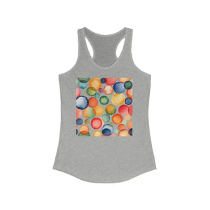 Vibrant Circles Abstract Racerback - Active Cotton - Dipaliz - Tank Tops