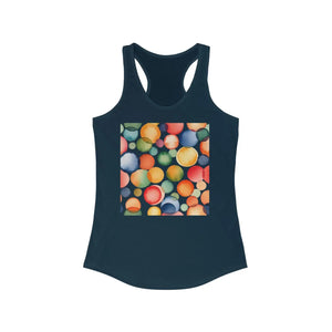Vibrant Circles Abstract Racerback - Active Cotton - Dipaliz - Tank Tops