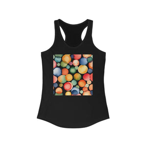 Vibrant Circles Abstract Racerback - Active Cotton - Dipaliz - Tank Tops