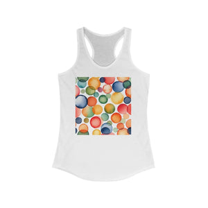 Vibrant Circles Abstract Racerback - Active Cotton - Dipaliz - Tank Tops