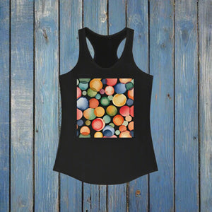 Vibrant Circles Abstract Racerback - Active Cotton - Dipaliz - Tank Tops
