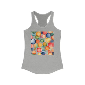 Colorful Circles Abstract Racerback Tank - Vibrant Style - Dipaliz - Heather Grey / s - Tops