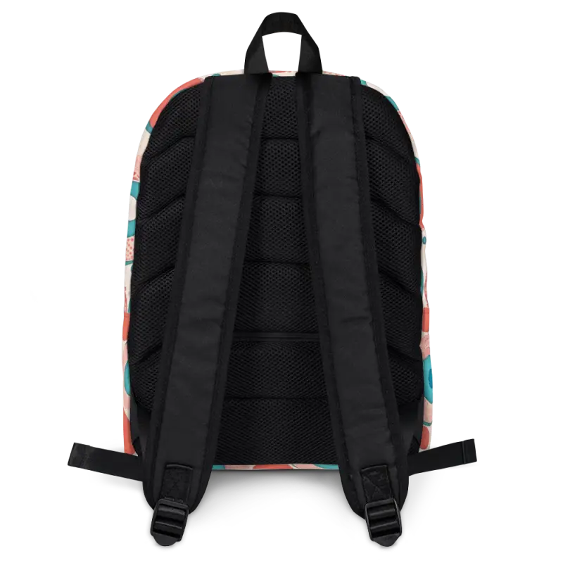 Vibrant Water-resistant Backpack with Colorful Circles - Bags