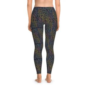 Circuits Abstract Pattern Leggings - Performance Activewear - Dipaliz