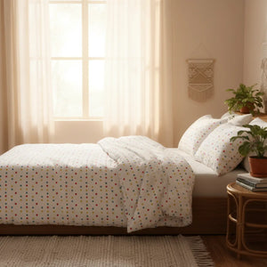 Colorful Confetti Dot Duvet Cover Set – Cotton - Dipaliz - Bedding Sets