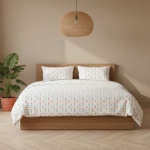 Colorful Confetti Dot Duvet Cover Set – Cotton - Dipaliz - Bedding Sets